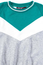 Teal & Grey Color Block Pocket Sweatshirt
