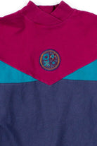 Floral Roundel Color Block Sweatshirt