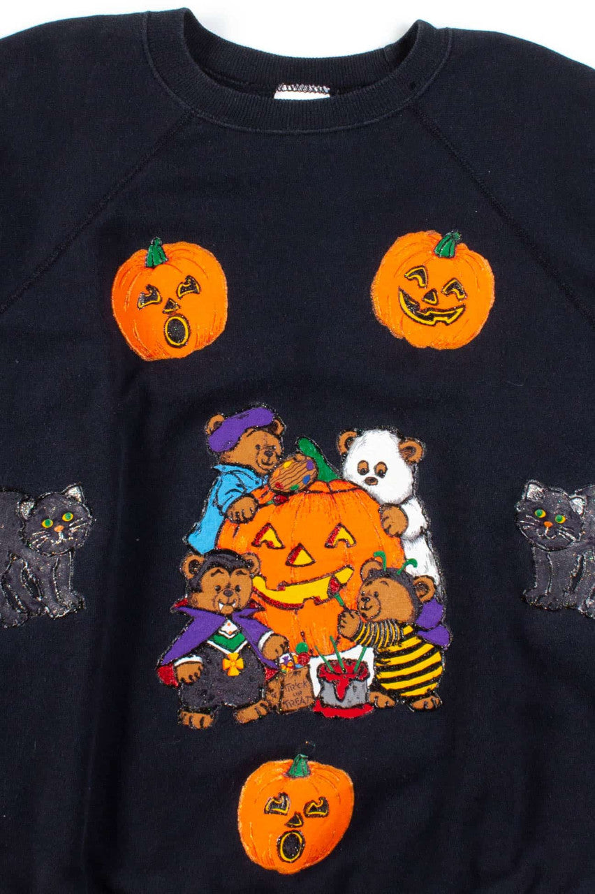 Hand Decorated Halloween Sweatshirt