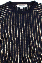 Metallic Gold Striped Sweatshirt