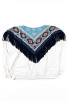 Bandana Fringe Beaded Sweatshirt (M)