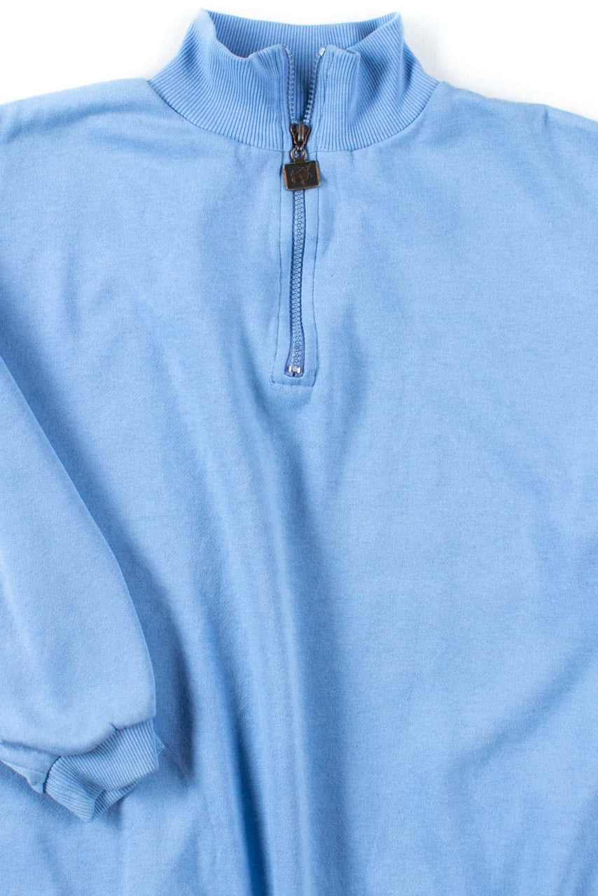 Light Blue Zip Neck Sweatshirt