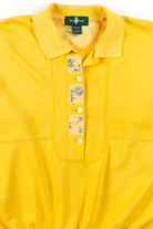 Yellow Accented Polo Sweatshirt