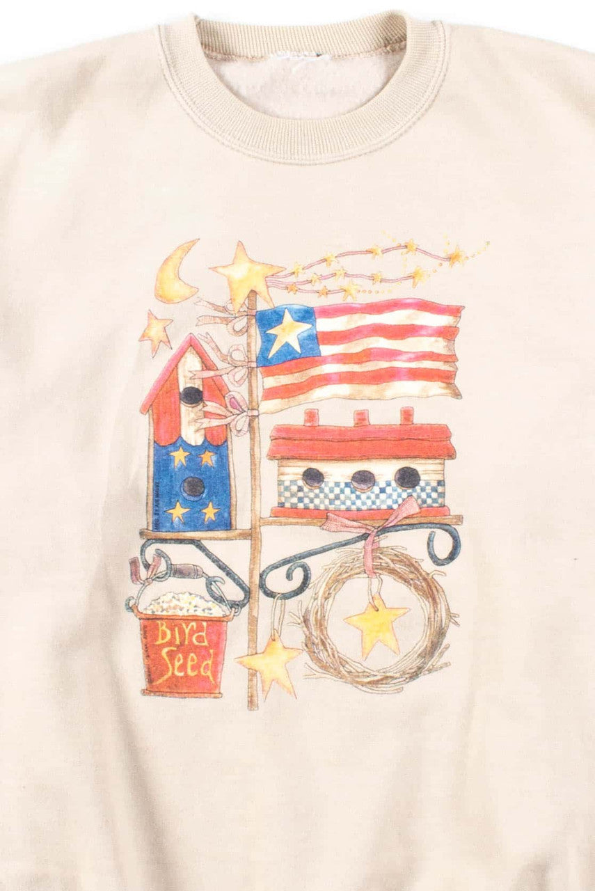 Whimsical Bird Feeder Sweatshirt
