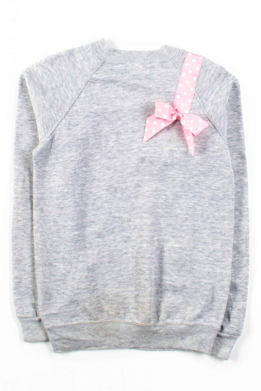 Pink Polka Dot Ribbon Sweatshirt