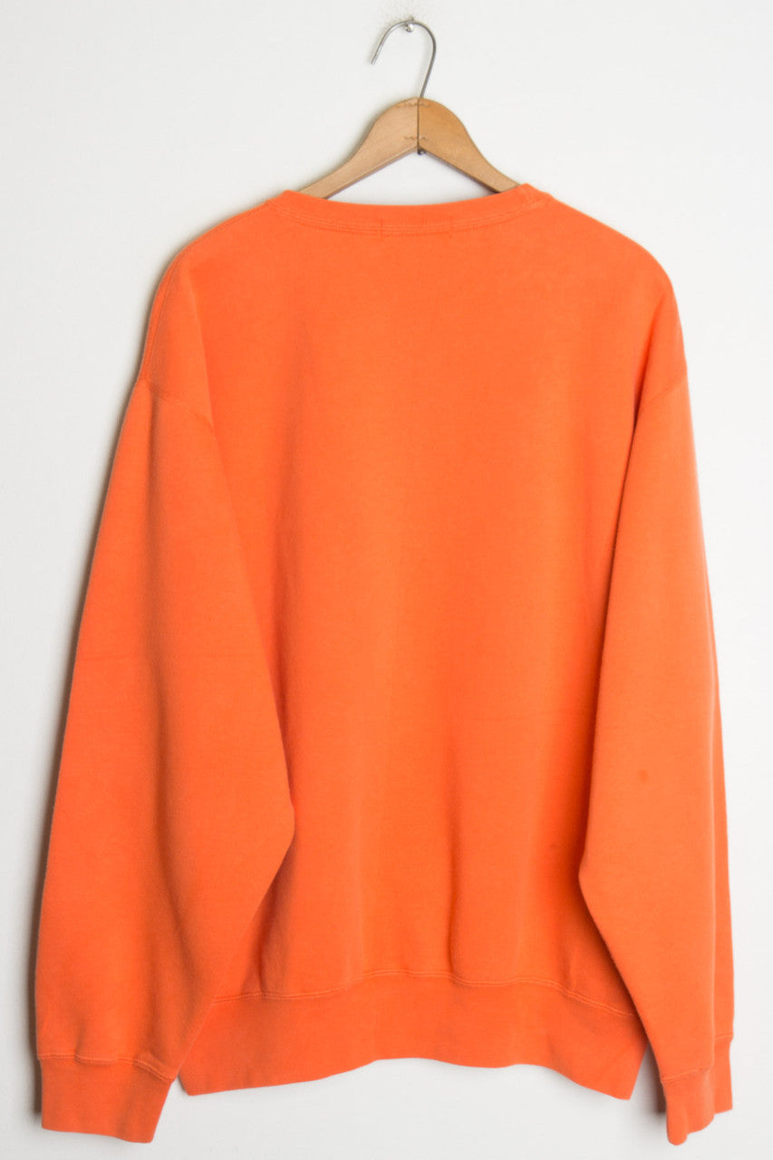 Vintage Orange Polo Sweatshirt