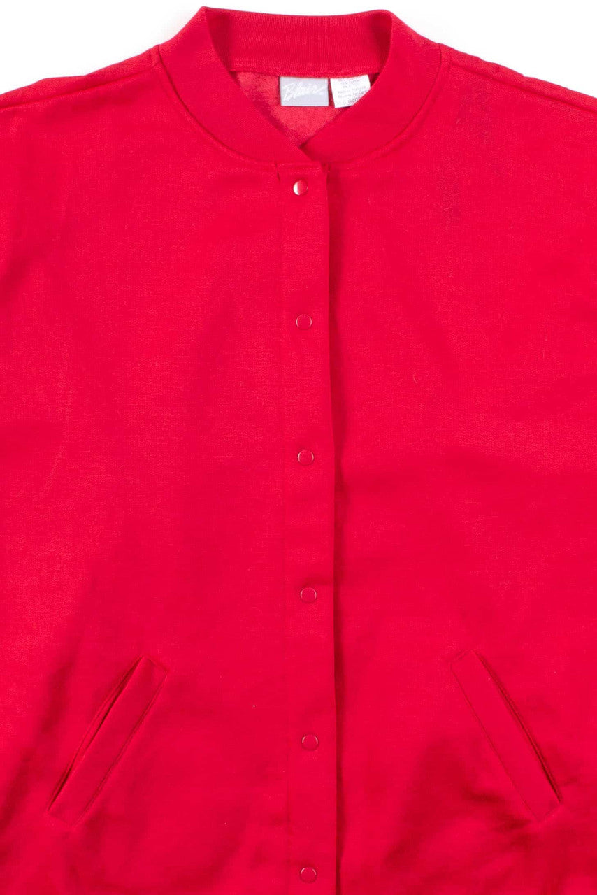 Red Snap Button Up Sweatshirt