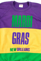 Mardi Gras New Orleans Color Block Sweatshirt