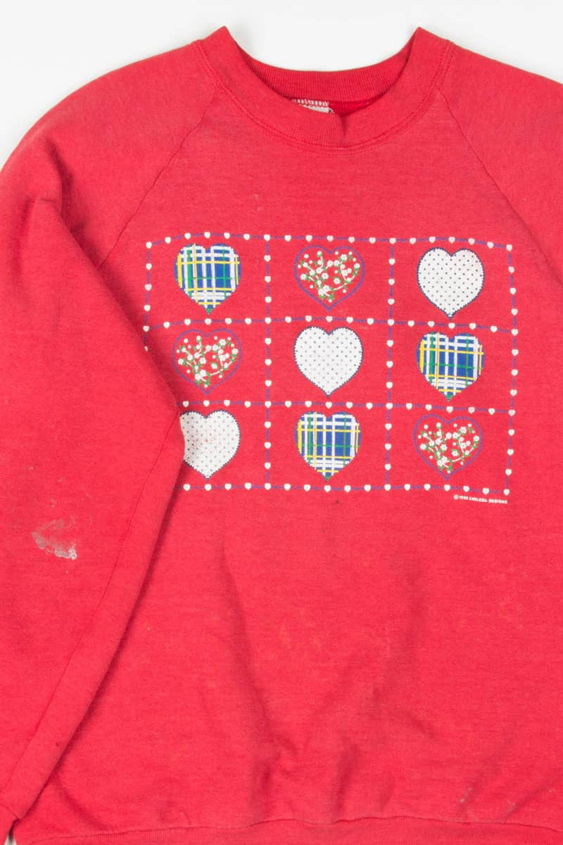 Checkered Hearts Sweatshirt