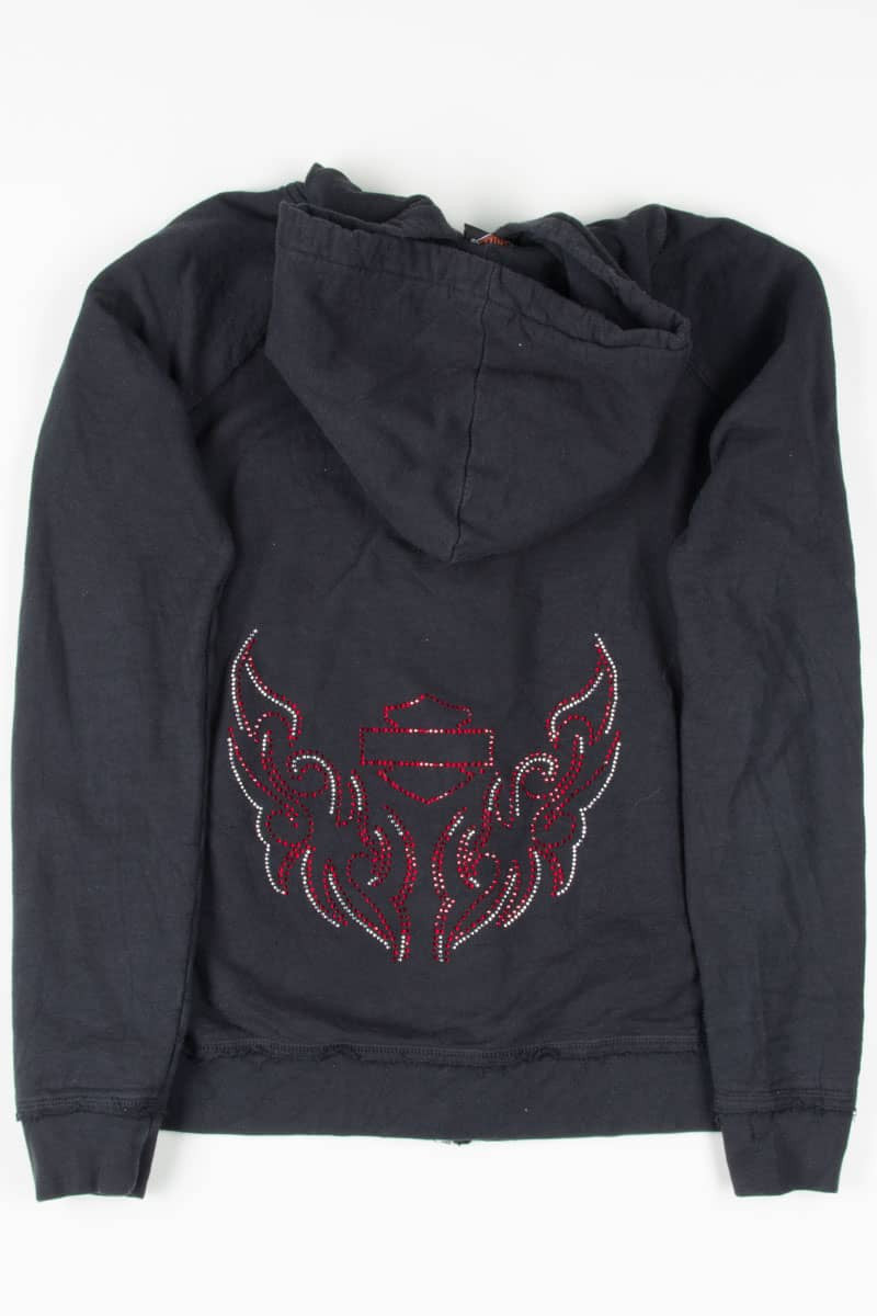 Bedazzled Harley-Davidson Black Diamond IL Hoodie