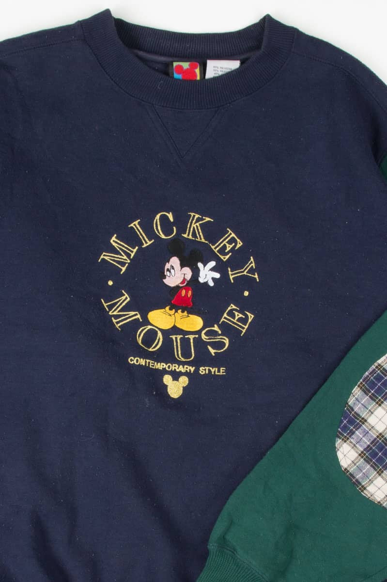 Mickey Mouse Contemporary Style Colorblocked Sweatshirt