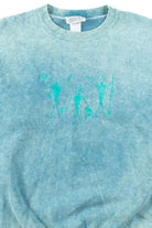 Green Stonewashed Cave Paintings Sweatshirt