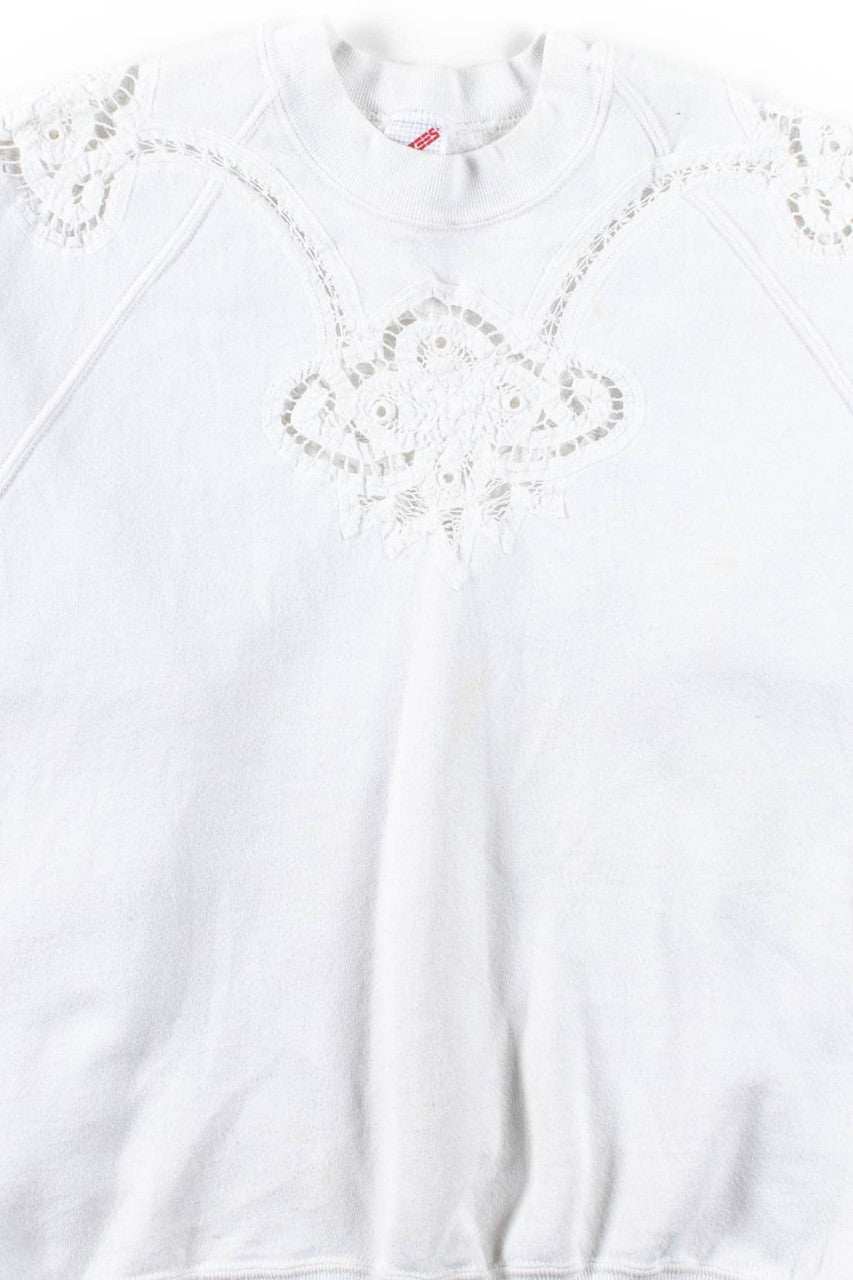 White Lace Sweatshirt 2