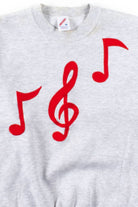 Grey Musical Notes Sweatshirt