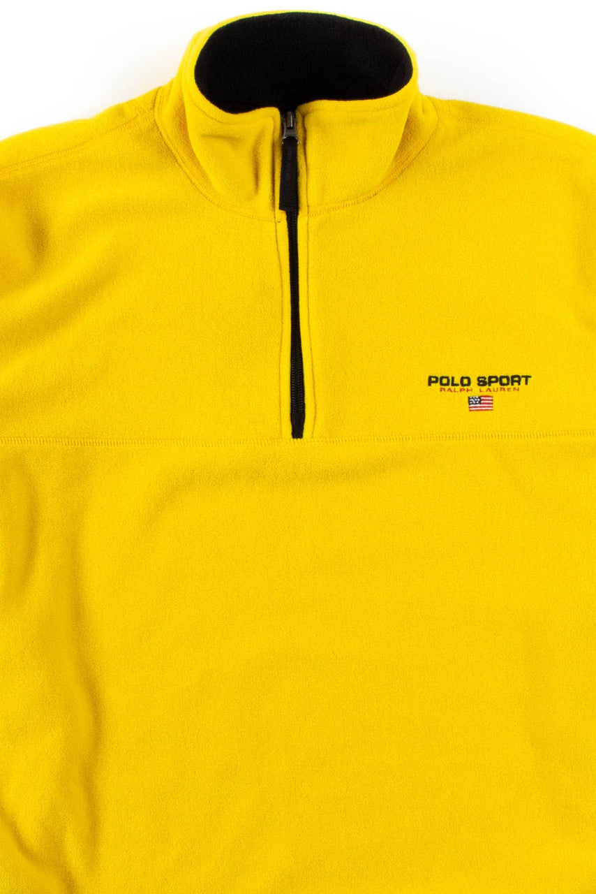Yellow Polo Sport Fleece Quarter Zip