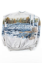Allover Wilderness Deer Graphic Sweatshirt