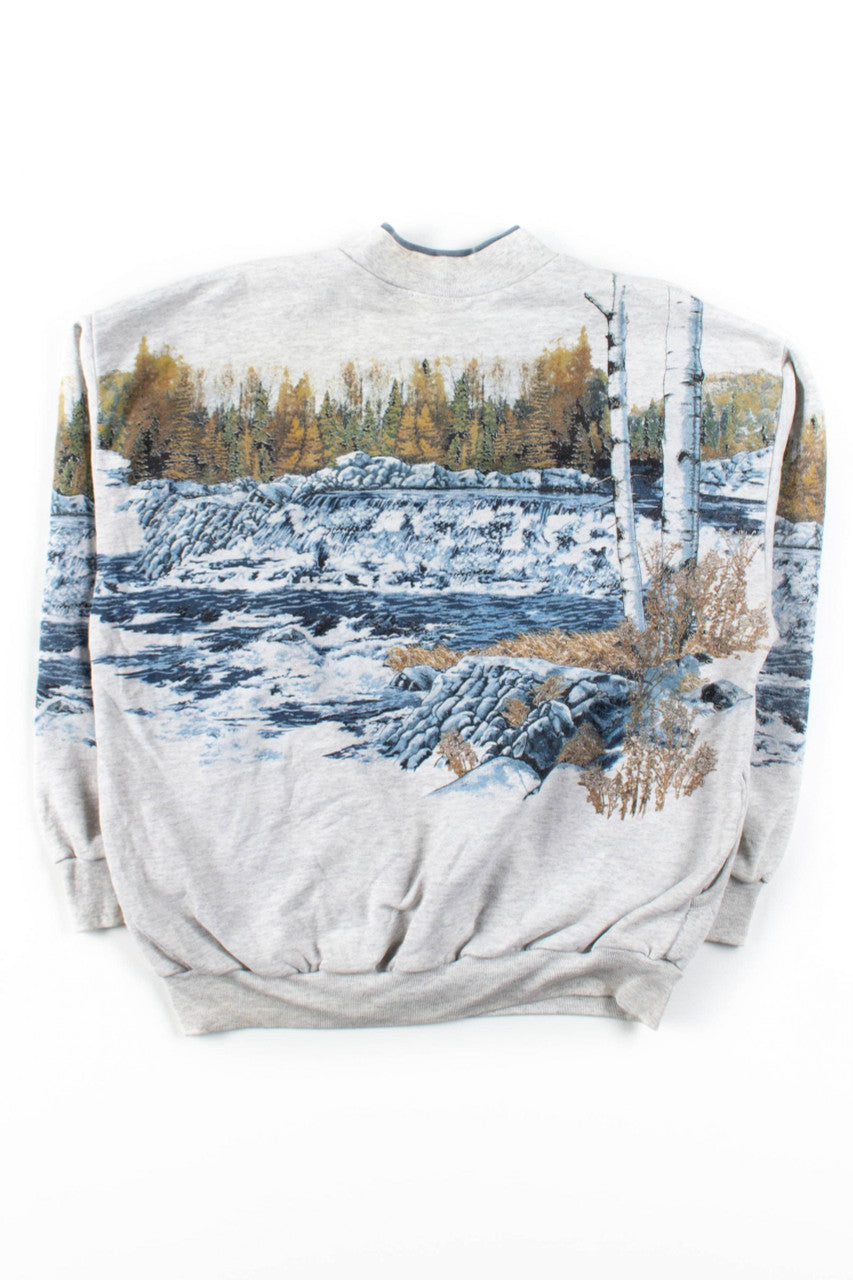 Allover Wilderness Deer Graphic Sweatshirt