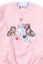 Cats Play Embroidered Sweatshirt