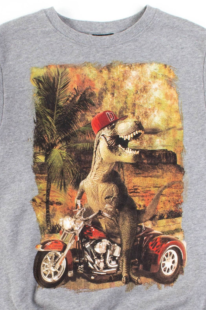 Motorcycle T-Rex Sweatshirt