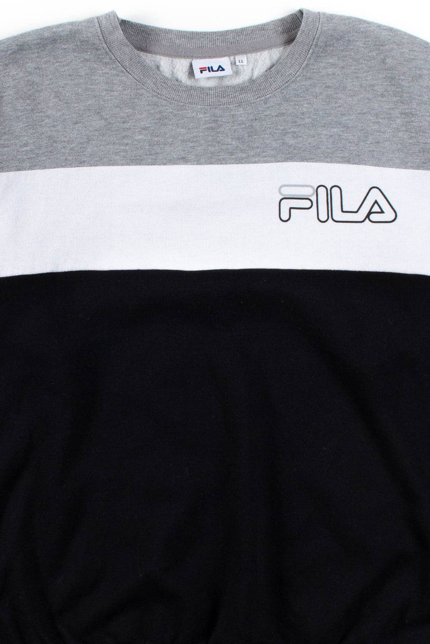 Monochrome Stripe Fila Sweatshirt