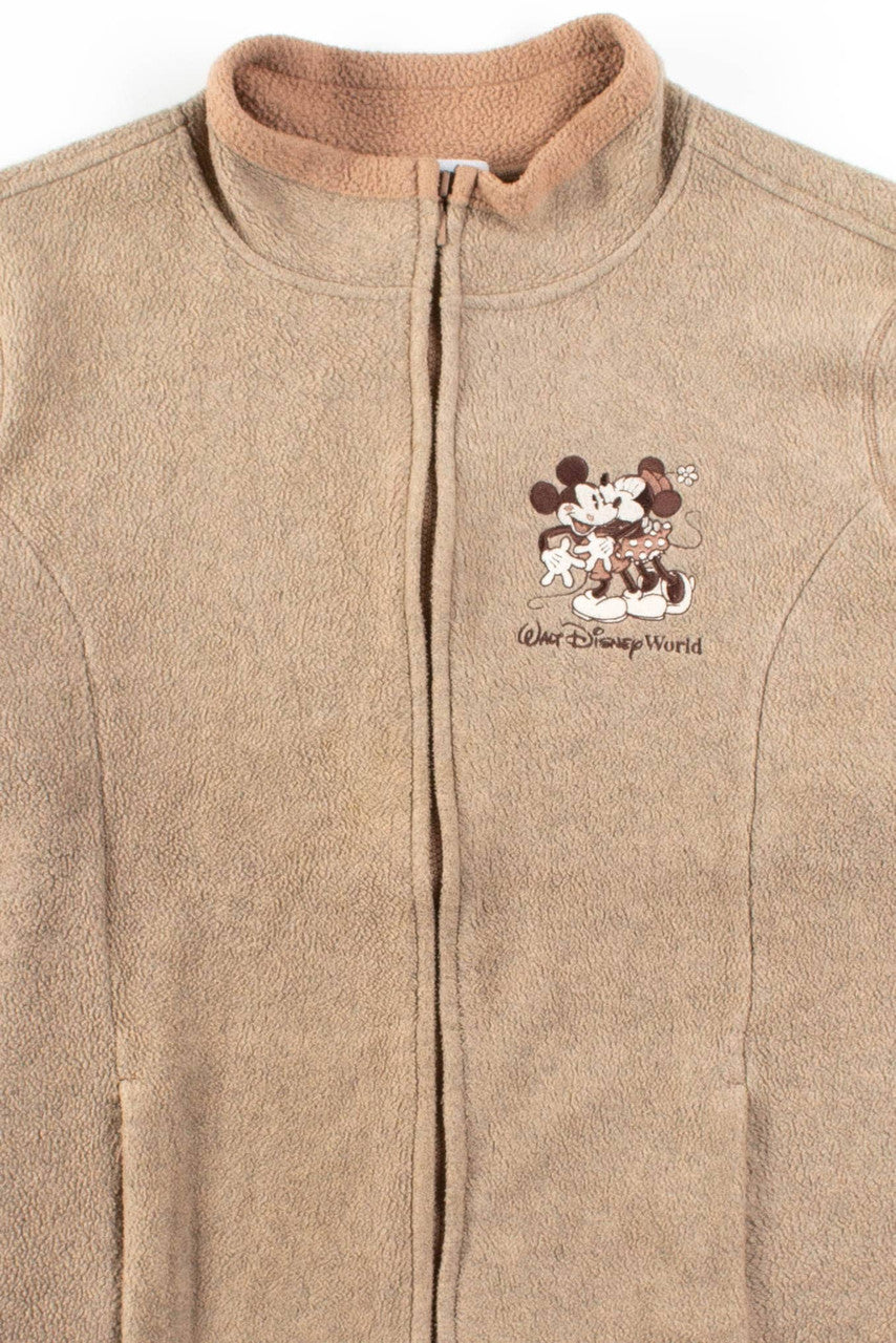 Tan Disney World Fleece Zip Sweatshirt
