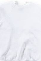 White Vintage Raglan Sleeve Sweatshirt