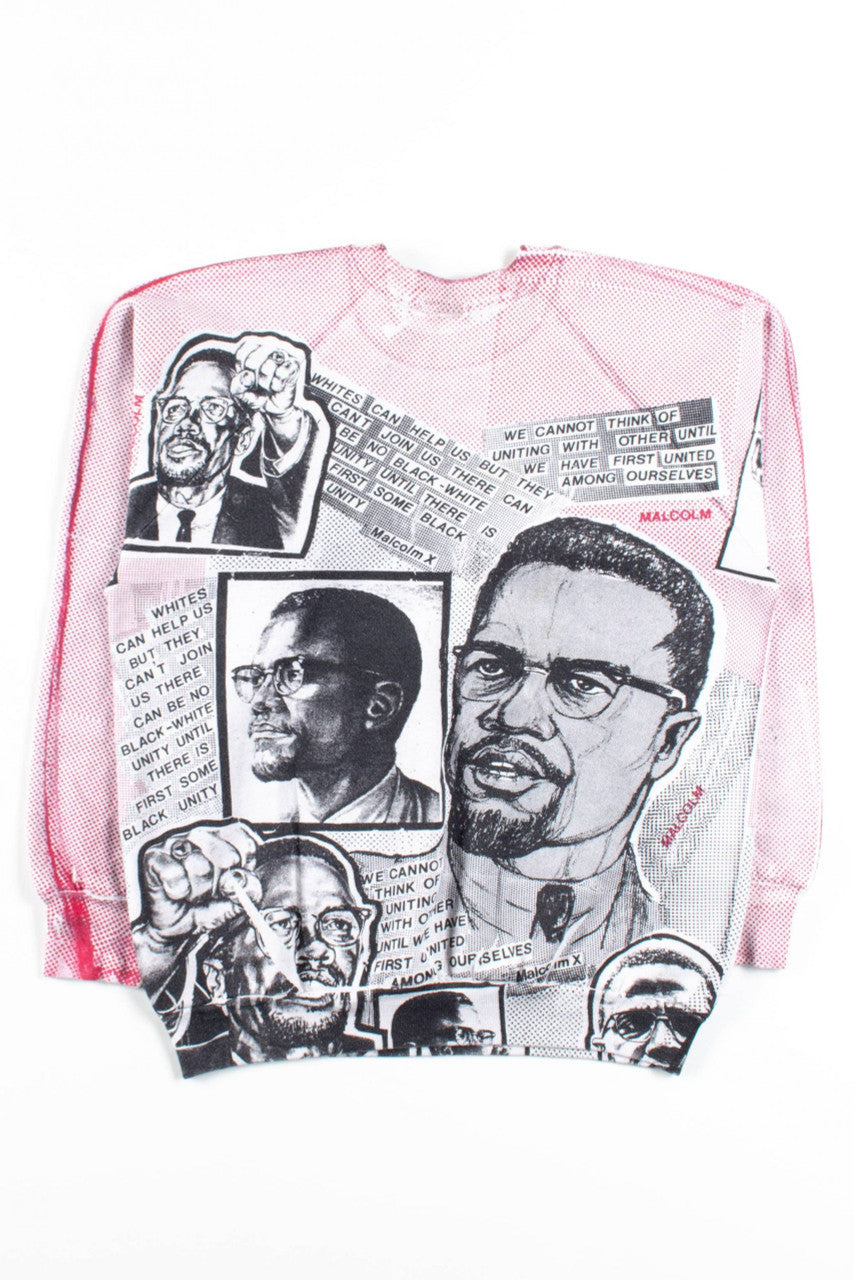 Malcolm X Allover Graphic Sweatshirt