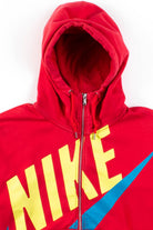 Red Nike Graphic Zip Hoodie