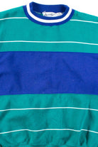 Emerald & Blue Striped Sweatshirt