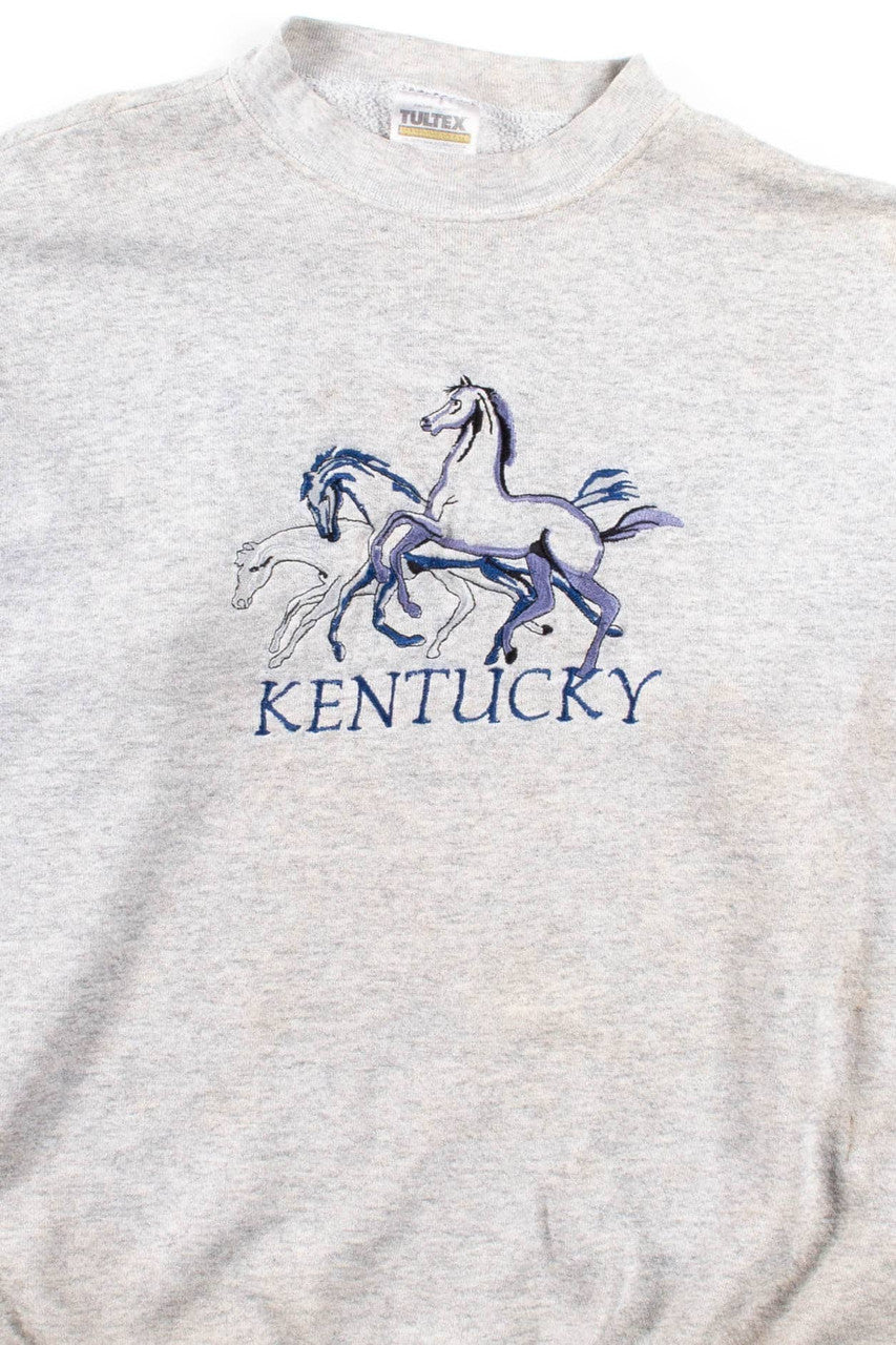 Kentucky Embroidered Horses Sweatshirt