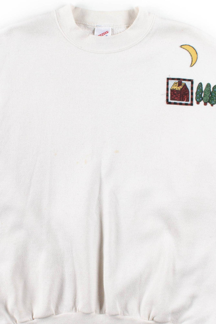 House & Moon Patches Sweatshirt