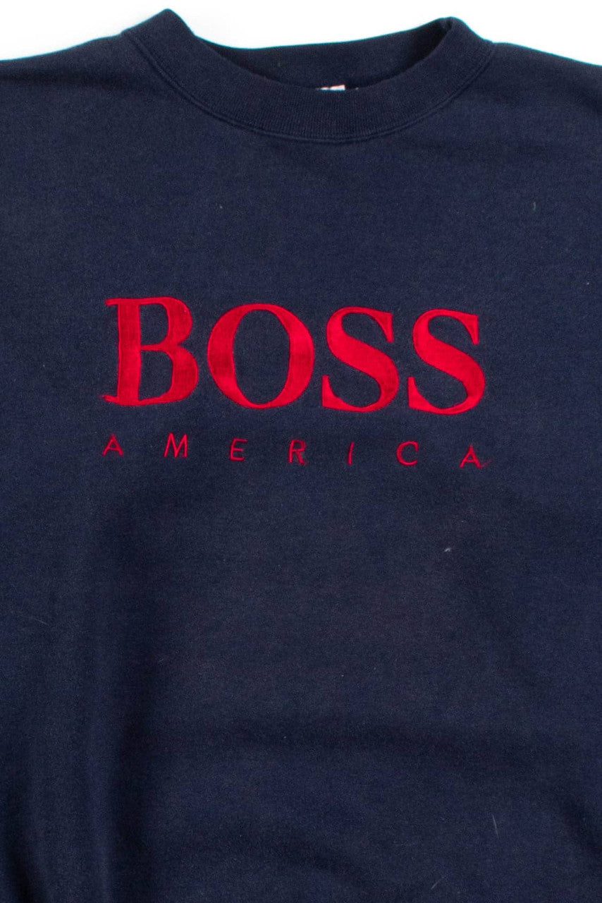 Navy Boss America Sweatshirt