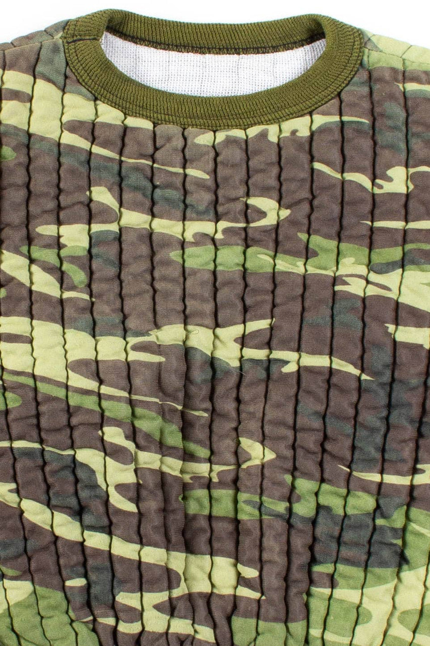 Quilted Camouflage Sweatshirt