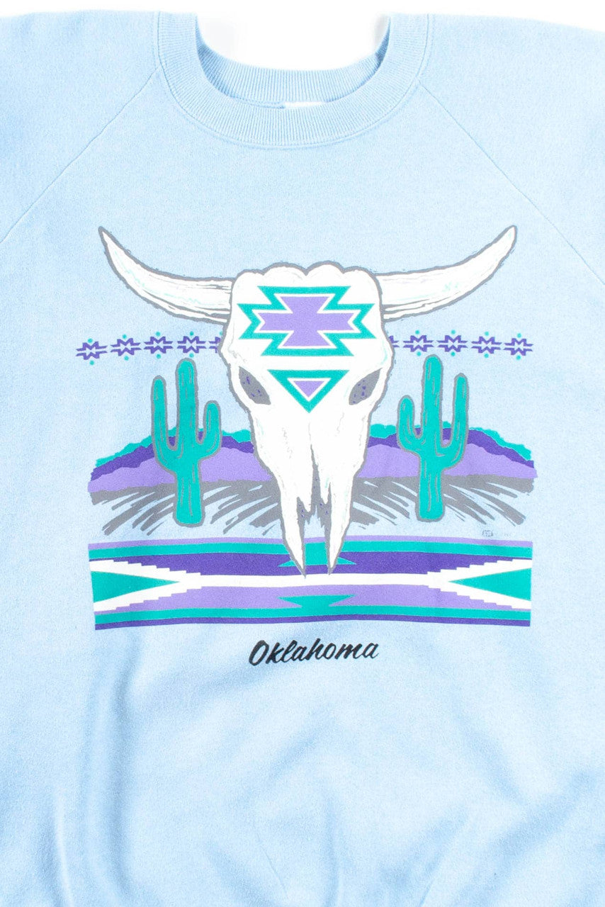 Oklahoma Buffalo Skull Sweatshirt