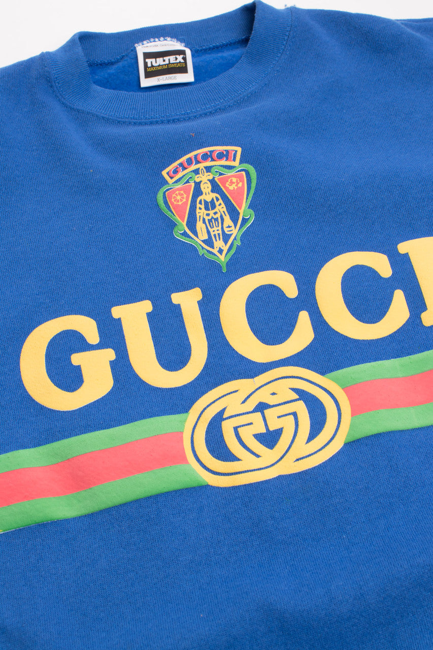 Vintage Royal Blue Designer Bootleg Sweatshirt