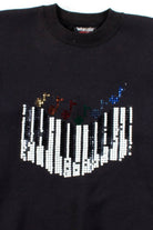 Black Sequin Keys Sweatshirt