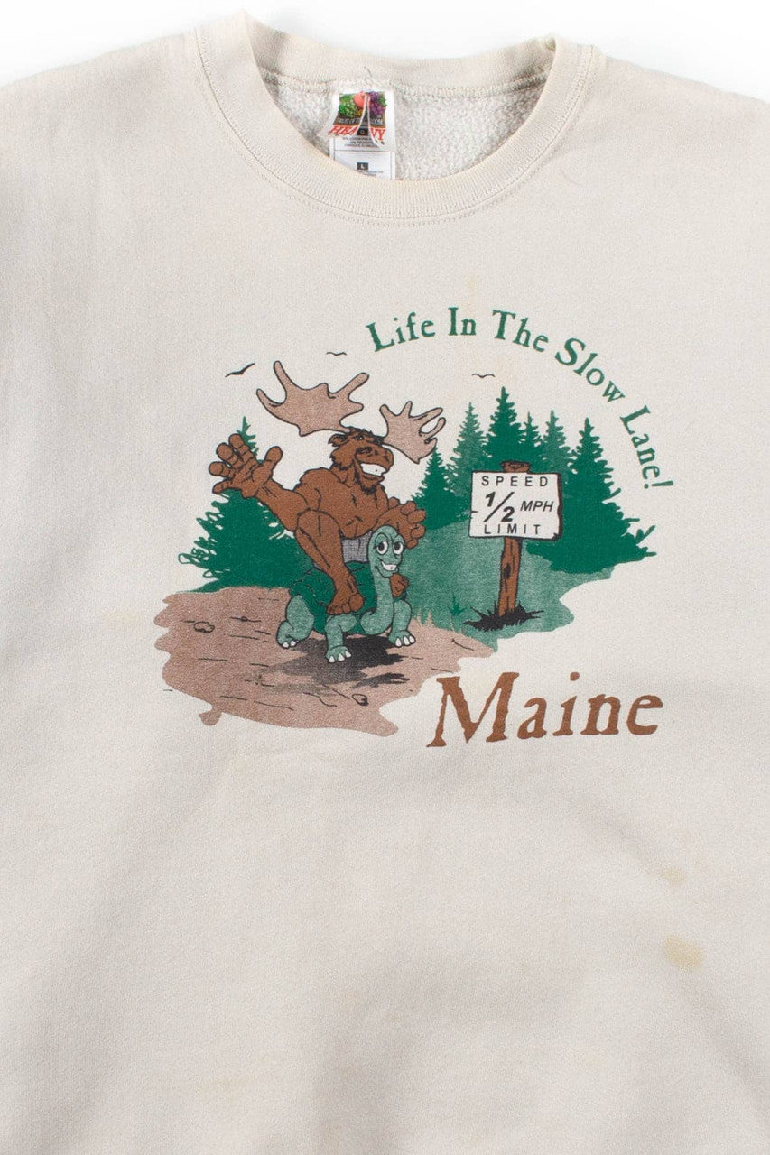 Maine Life In The Slow Lane Sweatshirt