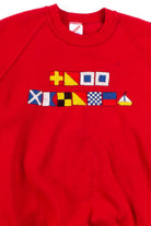 Ross Malone Embroidered Nautical Flag Sweatshirt