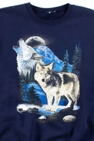 Howling Wolf Print Sweatshirt