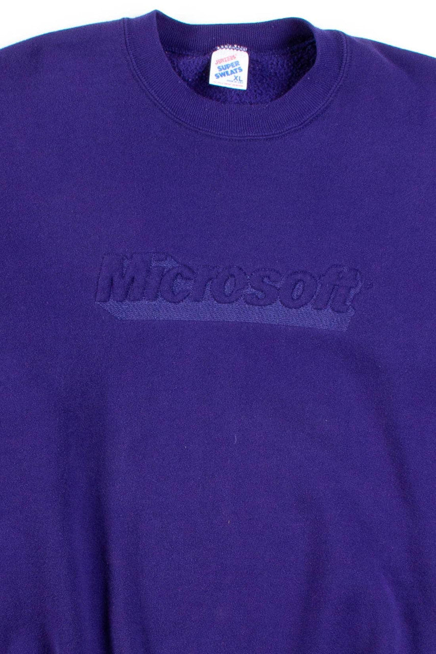 Vintage Embossed Microsoft Sweatshirt
