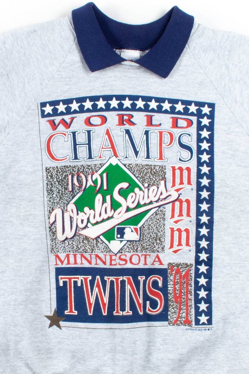 Twins 1991 World Series Champions Collared Sweatshirt