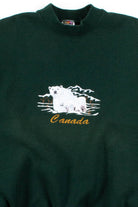 Canada Polar Bear Embroidered Sweatshirt