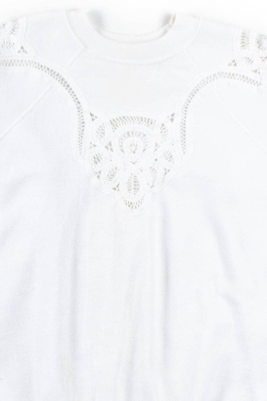 White Lace Sweatshirt 3