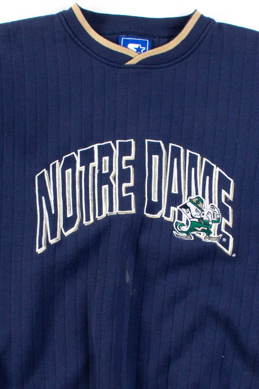 Ribbed Starter Notre Dame Sweatshirt