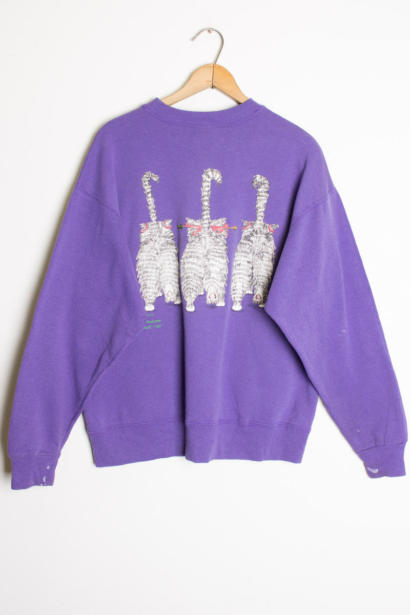 "Get Serious" Cat Vintage Sweatshirt