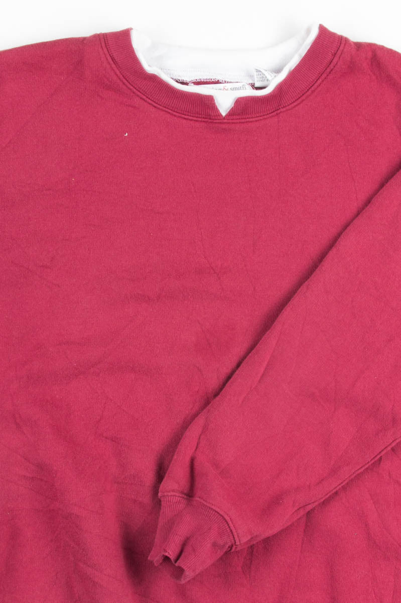Burgundy Recycled Sweatshirt 1