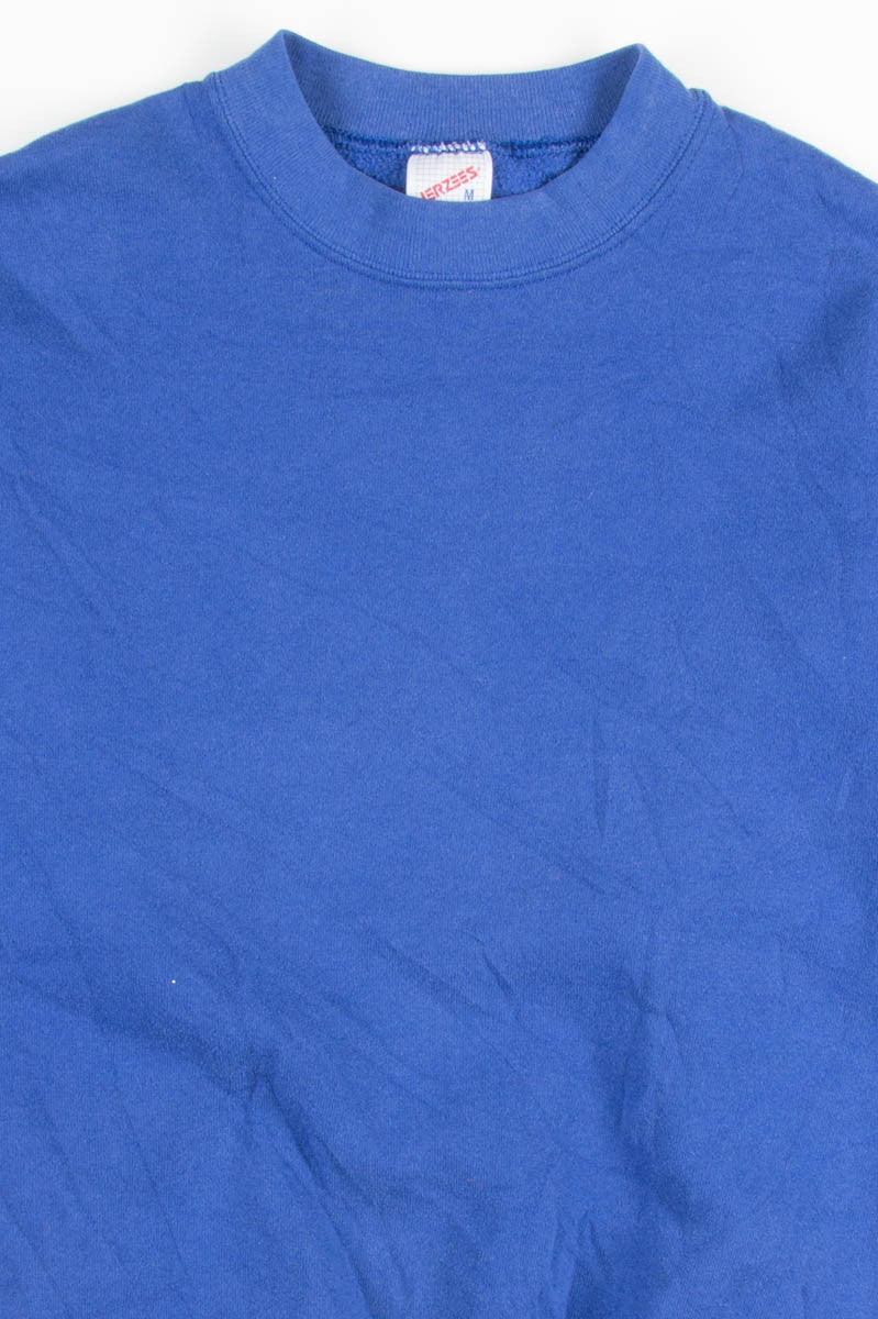 Blue High Neck Recycled Sweatshirt