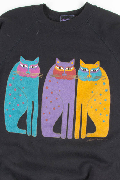 80s~ USA製 Laurel Burch CATS 猫 アート スウェット Vintage Laurel Burch Cats Sweat Shirt Made In USA | CORNER
