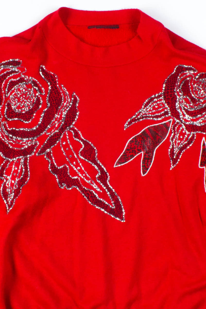 Glitter Roses Sweatshirt