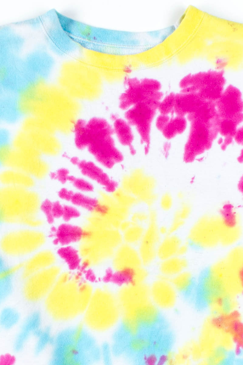 Yellow, Fuschia, & Blue Tie Dye Sweatshirt